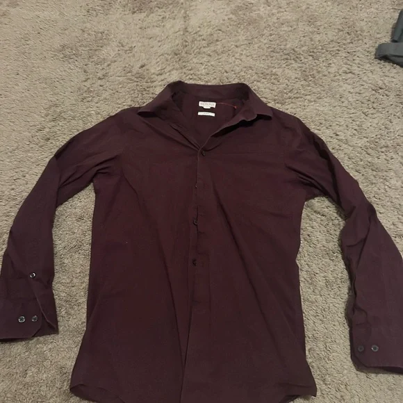 Merona Shirts Merona Mens Casual Burgundy Button Down Shirt